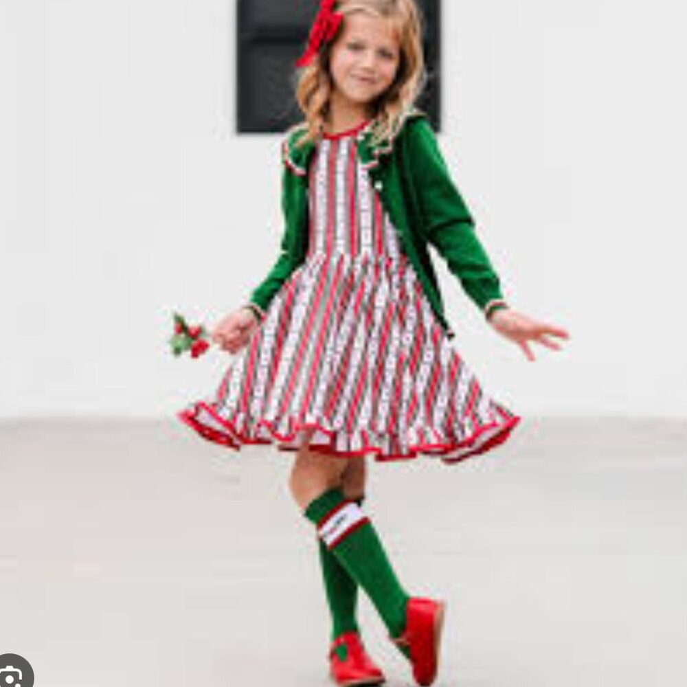 Little Stocking Company‎ Holly Wallpaper Dress Girls 10 Girlhood